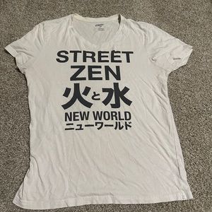 Foreign Exchange Street Zen T Shirt White Mens Size Small Casual Cotton Short